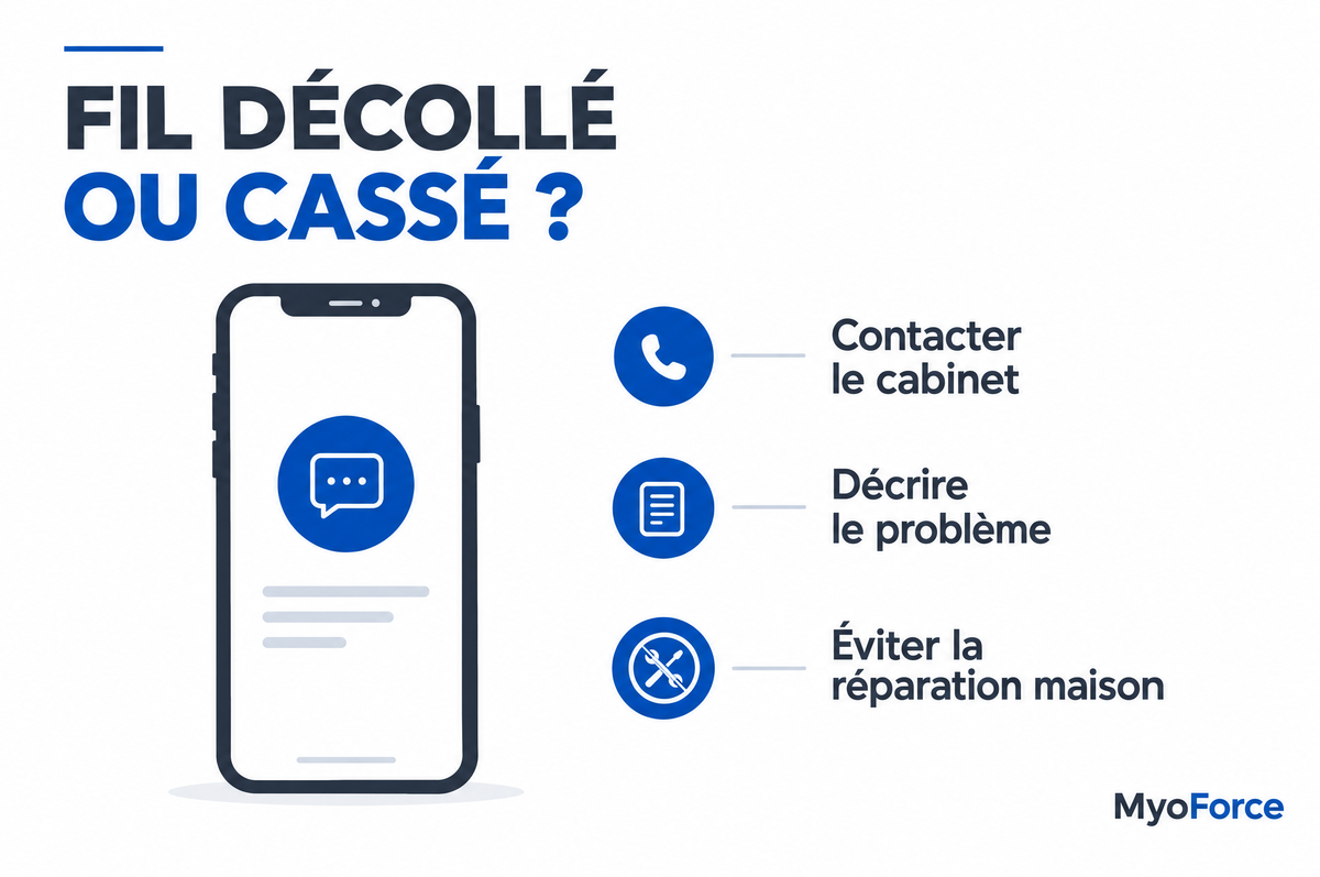 Fil de contention décollé ou cassé : que faire ?