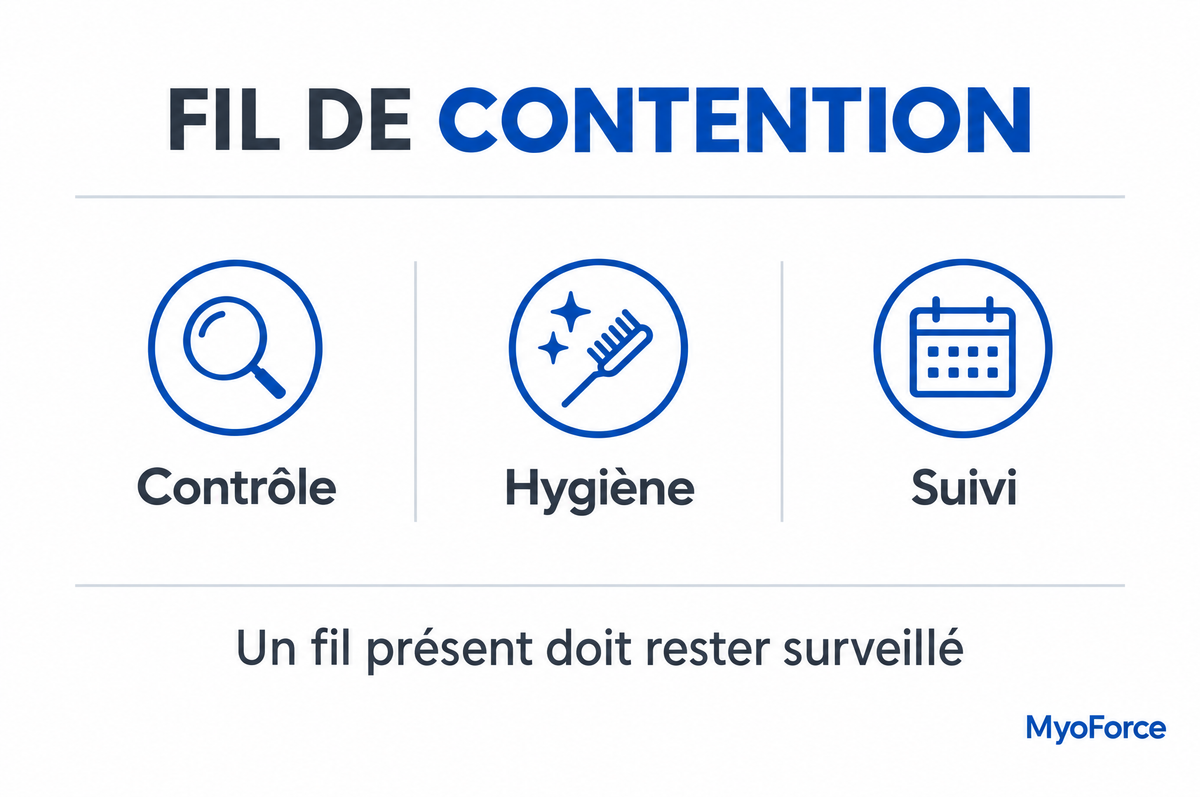 Fil de contention dentaire : durée et surveillance